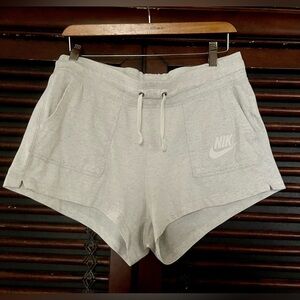 Nike Vintage Women’s Shorty Shorts Soft Knit Oatmeal Drawstring M-L